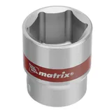 Набор торцевых головок 3/8", 6 гранные, CrV, 8-19мм, 10 штук Matrix — фото 3