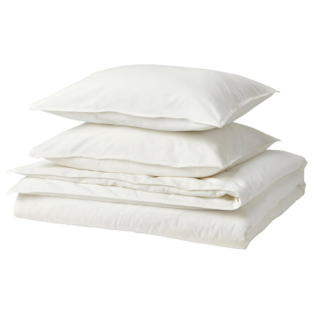 IKEA ÄNGSLILJA  (ИКЕА ЭНГСЛИЛЙА)  -  Пододеяльник и 2 наволочки - белый 200x200/50x60 см