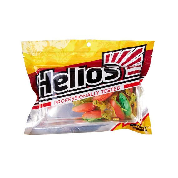 Лягушка Helios Crazy Frog 2,36"/6,0 см Pepper Green &amp; Orange 10шт. (HS-22-018)
