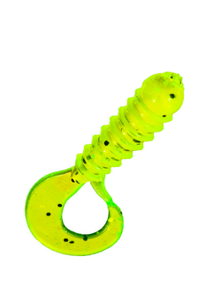 Приманка ZUB-TWIST-NANO  30мм(1,2")-15шт, (цвет 310) желтый с блестками