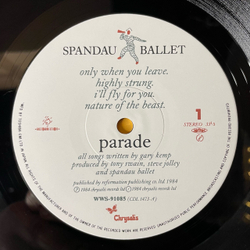 Винтажная виниловая пластинка LP Spandau Ballet Parade (Япония 1984) (Оби)