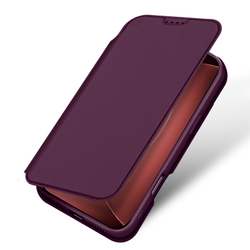 Чехол книжка темно-красного цвета (Dark Cherry) для iPhone 18 Pro Max и 17 Pro Max, серия Skin Pro Series от Dux Ducis