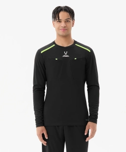 Футболка судейская с длинным рукавом DIVISION PerFormDRY Referee LS Tee, черный - изображение 5