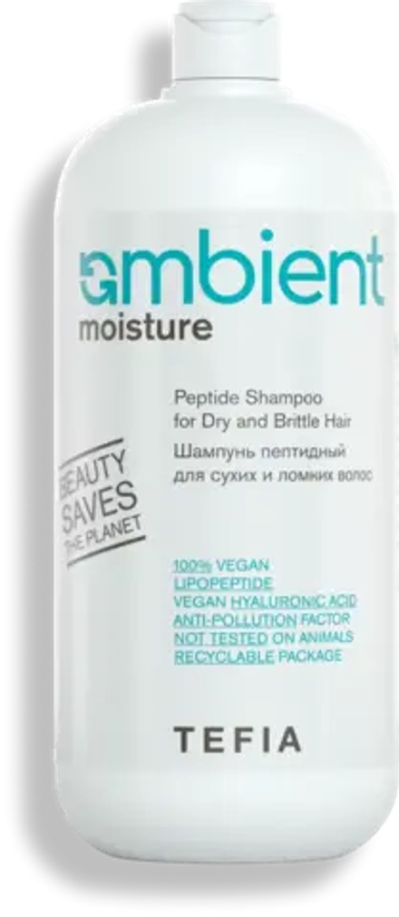 Шампунь пептидный для сухих и ломких волос Peptide Ambient Moisture Tefia, 950 мл