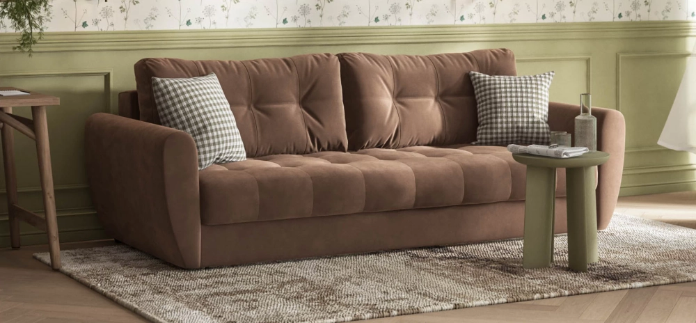Диван Престон Велюр Монолит мокко