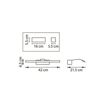 Бра светодиодный 10W 4000K 808687-4 черный матовый Muro Spec Lightstar