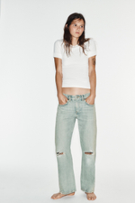 УКОРОЧЕННЫЕ ДЖИНСЫ TRF С РАЗРЕЗАМИ — ZARA