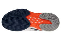 Мужские кроссовки теннисные Mizuno Neo Ace AC - white/insignia blue/orange