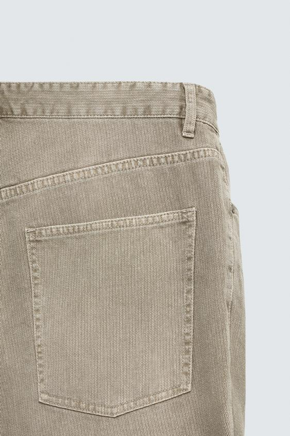 ZARA РАСКЛЕШЕННЫЕ БРЮКИ ИЗ ХЛОПКА, БЕЖЕВЫЙ