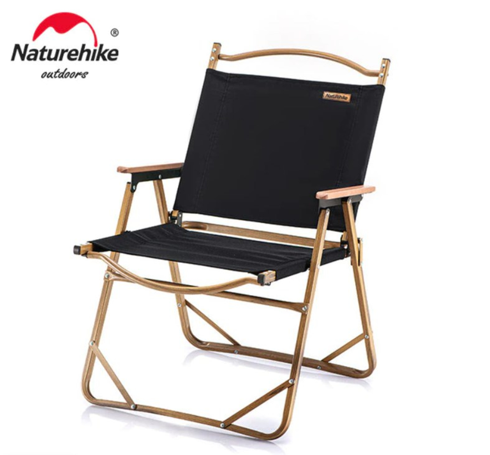 Кресло туристическое Naturehike MW02, складное, увеличенное, черное, до 120 кг, артикул NH19Y002-D-BLL, цвет Черный. Под заказ.