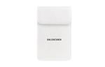 Balenciaga Cash Cow Leather Cell Phone Pouch Card Holder Men"s White