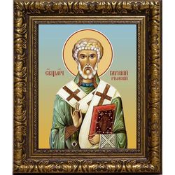 Гавиний Римский пресвитер священномученик. Икона на холсте.