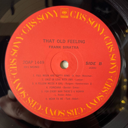 Винтажная виниловая пластинка LP Frank Sinatra That Old Feeling (Япония 1979) (Без Оби)