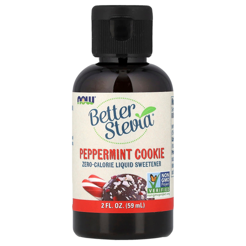 NOW Foods, Better Stevia®, жидкий подсластитель с нулевой калорийностью, со вкусом перечной мяты, 59 мл (2 жидк. унции)
