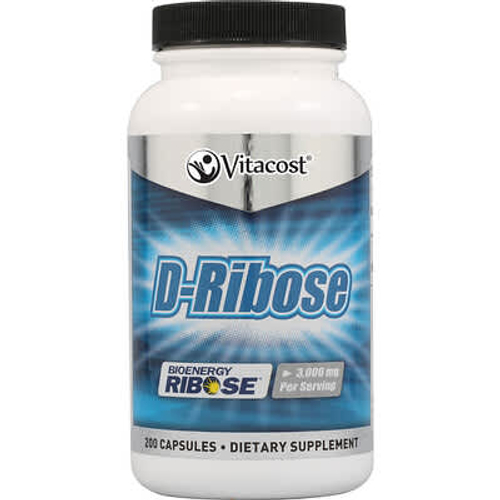 Vitacost, D-рибоза, 200 капсул (750 мг в 1 капсуле)