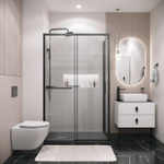 Боковая стенка Grossman Style 200.K33.05.100.21.02 (100х195) черный матовый,стекло шиншилла, 1 место