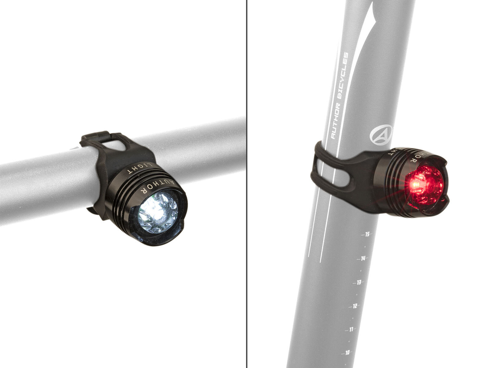 Фонарики COBRA IV передний 2д/3ф+задний2д/3ф 24г с батар. черный корпус (20) M-WAVE