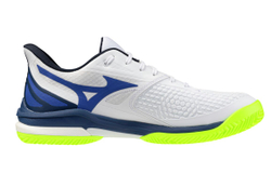 Теннисные кроссовки Mizuno Wave Exceed Tour 7 CC - white/dazzling blue/light yellow