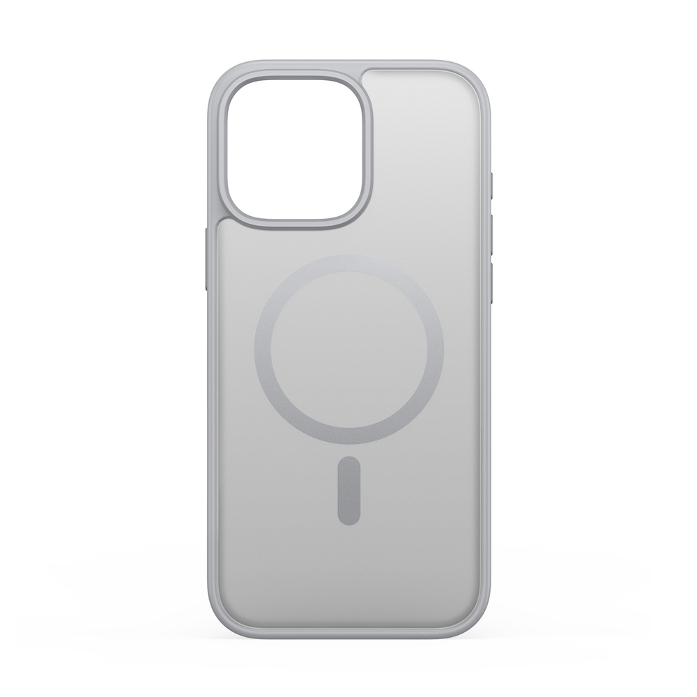 Прозрачный матовый чехол с серыми рамками и с MagSafe от Dux Ducis для iPhone 15 Pro Max, серия Yind Series Case