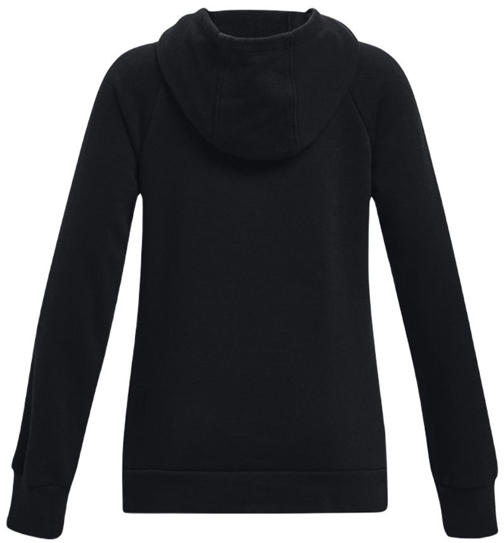 Кофта для девочки теннисная  Under Armour Girls' UA Rival Fleece Big Logo Hoodie - черный