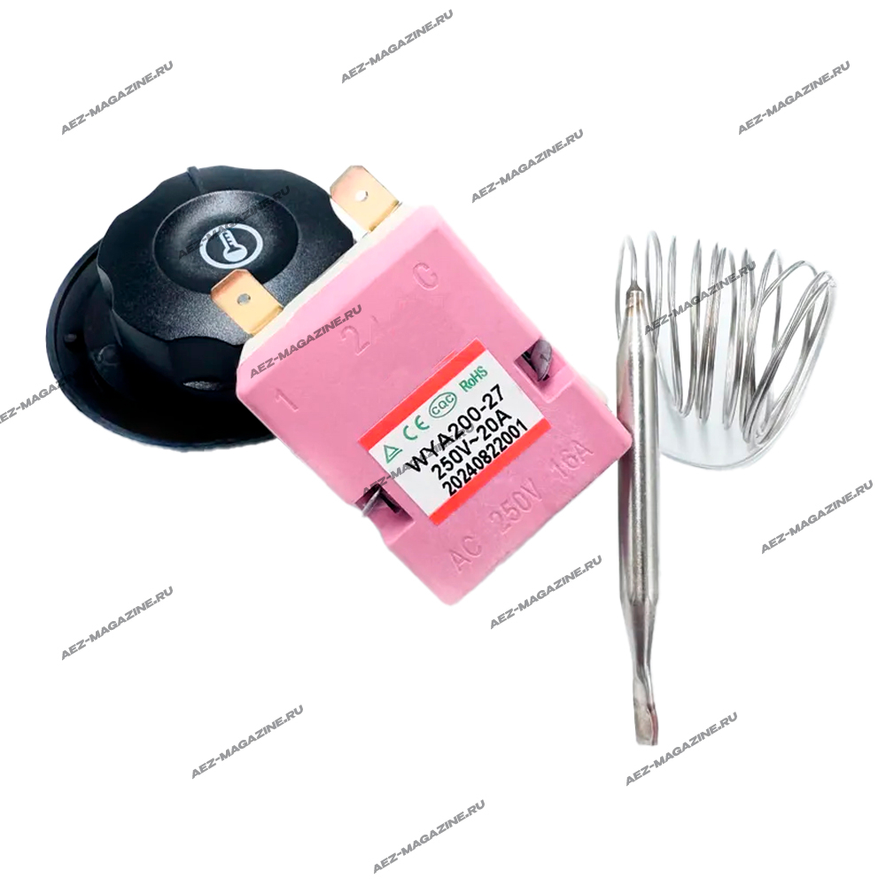Термостат фритюра 20А/250V/0.9m/23mm/60-200C