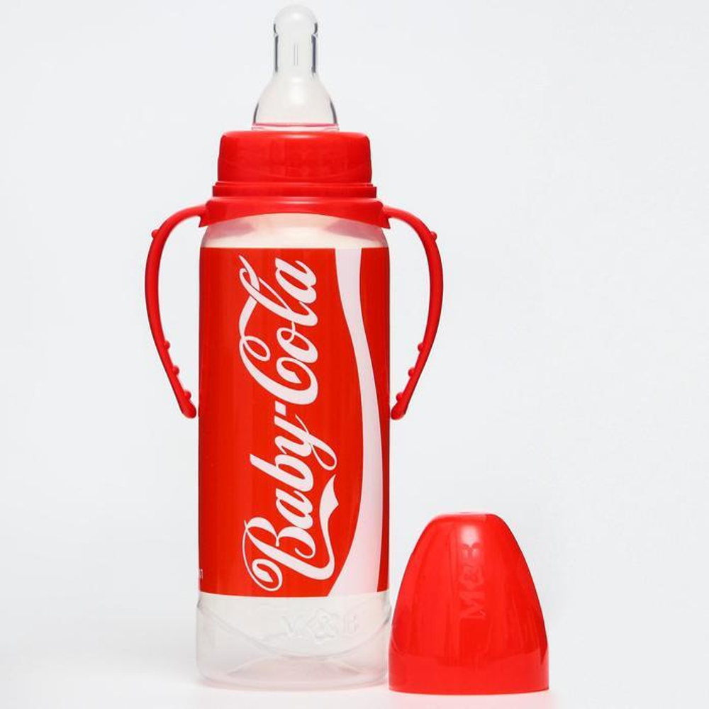 5399861 Бутылочка для кормления Baby Cola 250 мл., цилиндр, с ручками