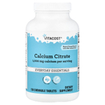 Vitacost, цитрат кальция, с апельсиновым вкусом, 120 жевательных таблеток