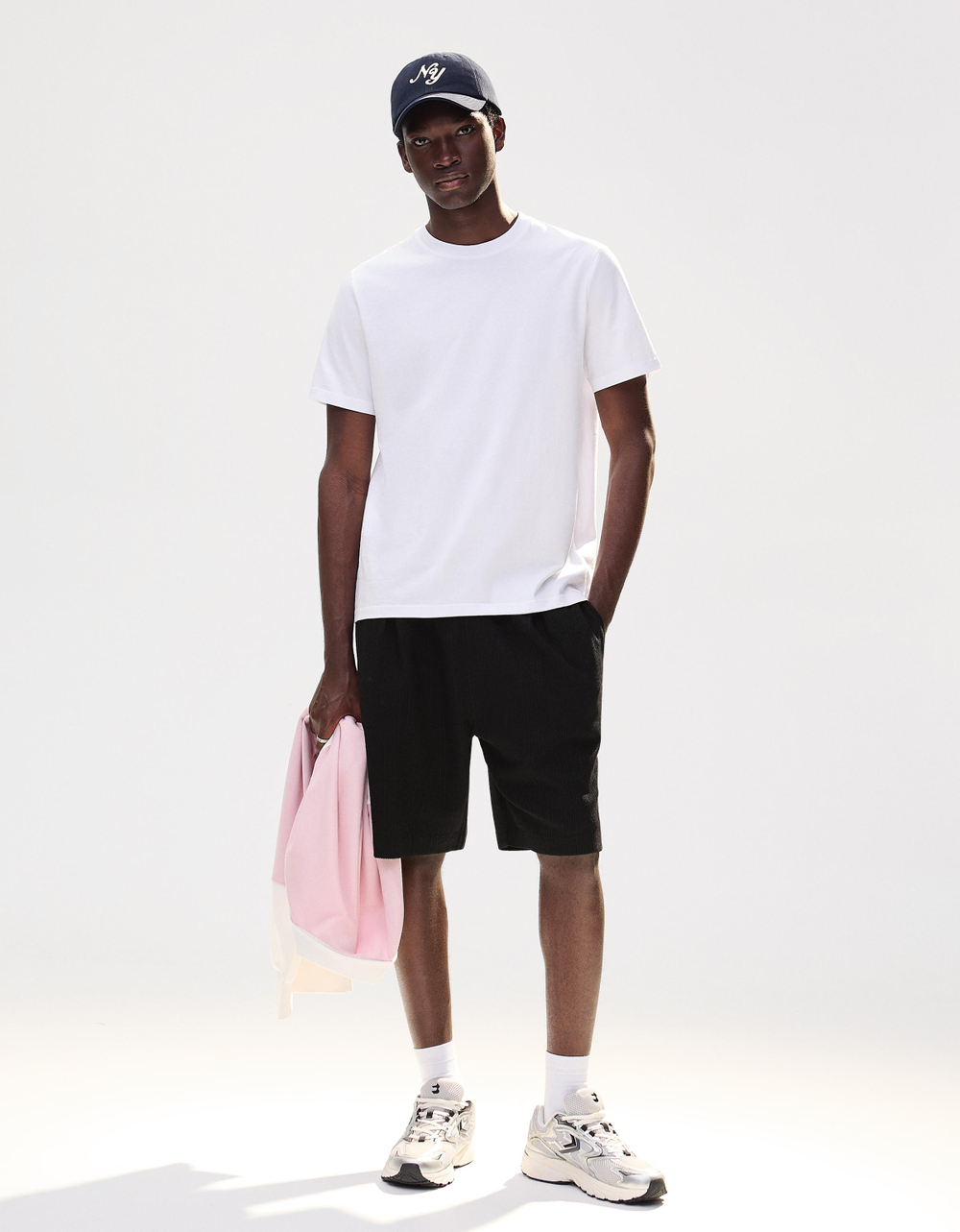Мужские фактурные бермуды из футера с начёсом - BERSHKA