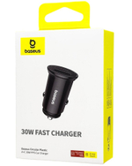 Автомобильное заряд. устр. Baseus Circular Plastic 1USB/1C 30W (CCALL-YS01) черное