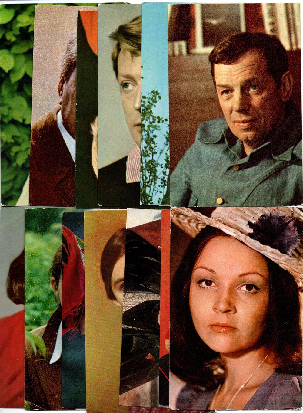 №62 Открытки Артисты и актёры СССР 1970–1980-е г. 25 штук. Цветные, чистые, без повторов