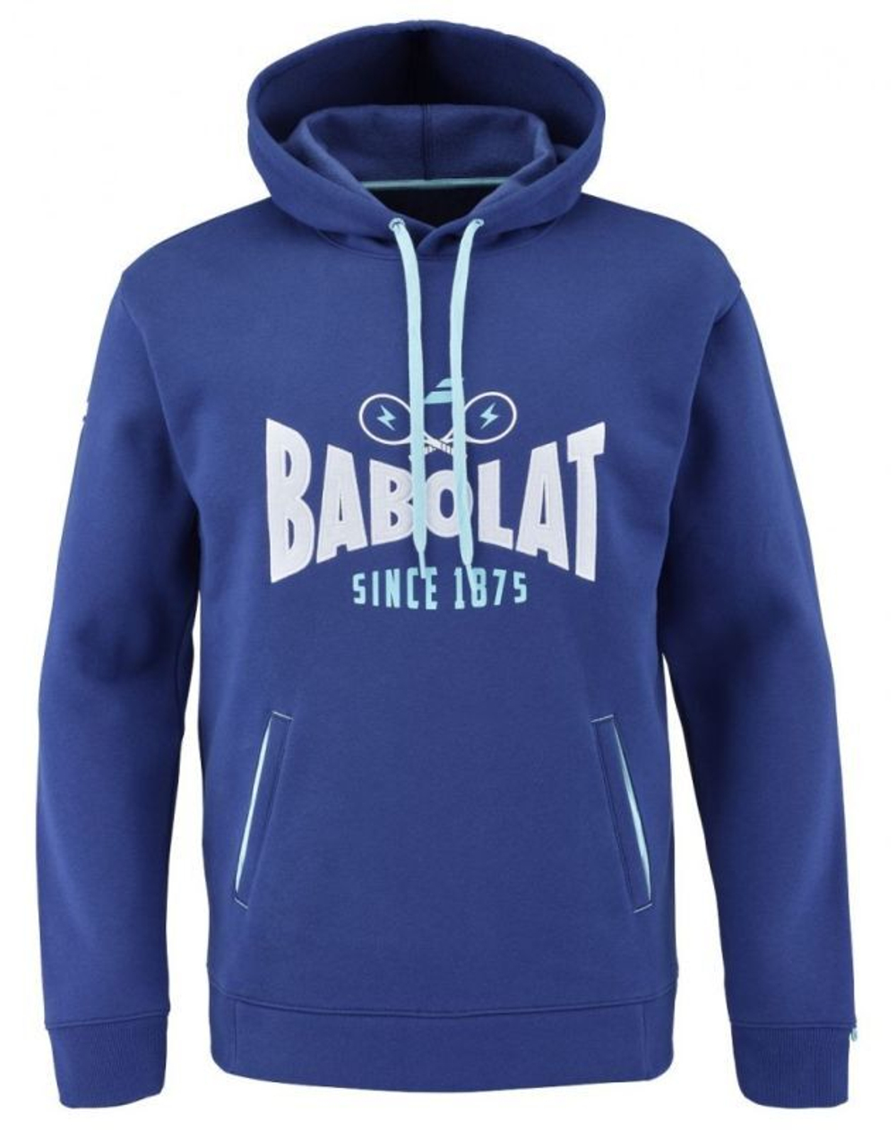 Мужская теннисная кофта Babolat Exercise Hood Sweat Men - небесный