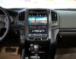 Магнитола для Toyota Land Cruiser 200 2007-2015 (экран климата внизу) - Kuberg ZF-1220-GE монитор 12.1" в стиле "Тесла" на Android 13, Быстрая, CarPlay, 4G SIM-слот