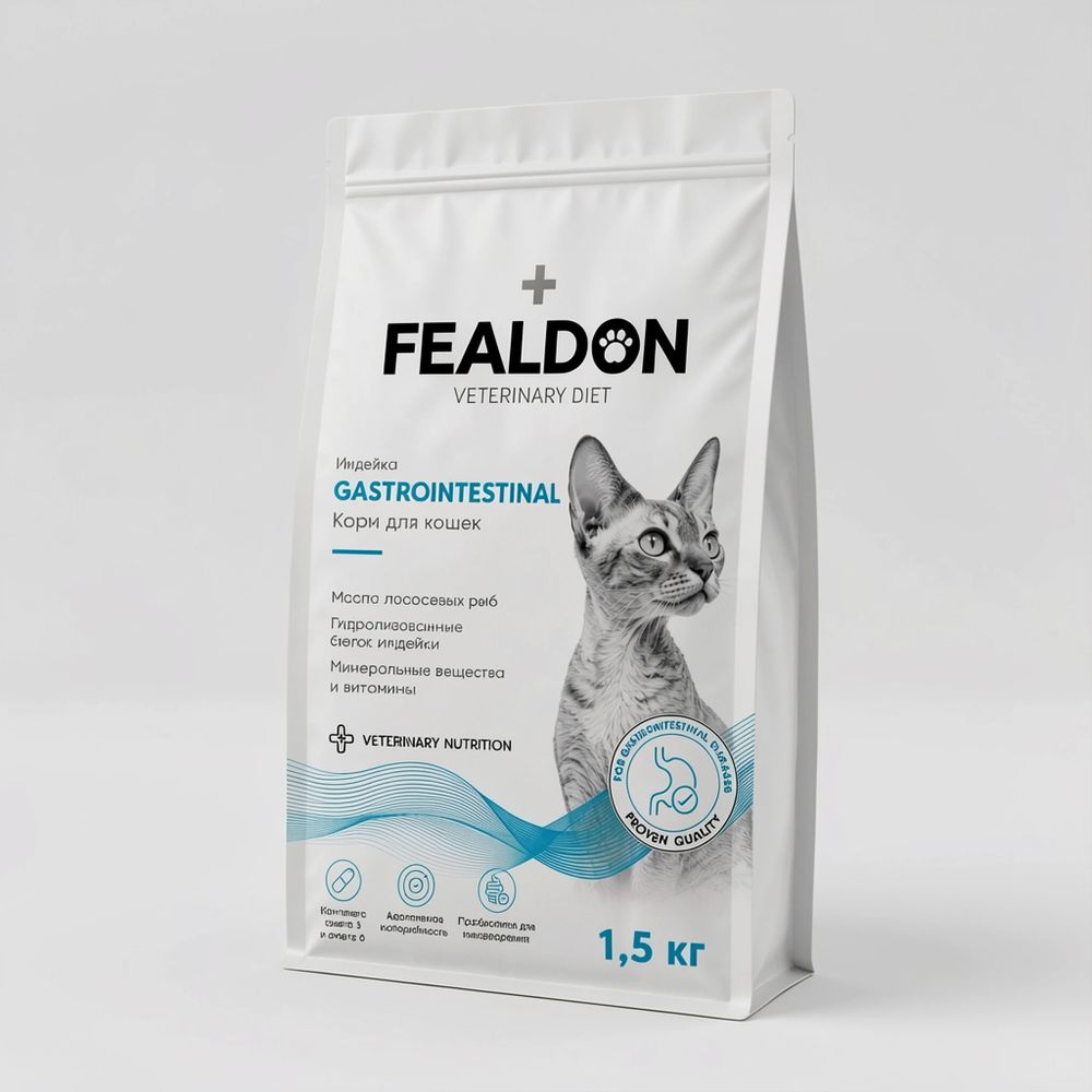 Сухой корм для кошек Fealdon GASTROINTESTINAL холистик