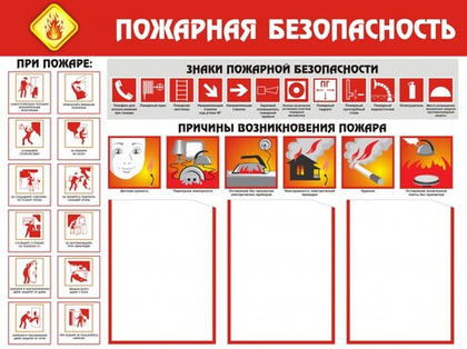 Информационный стенд "Пожарная безопасность"