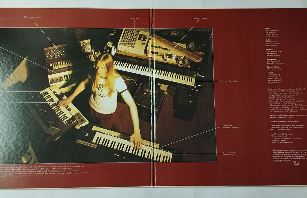 Винтажная виниловая пластинка LP Rick Wakeman The Six Wives Of Henry VIII (Japan 1973) (No Obi)