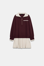КОРОТКОЕ КОМБИНИРОВАННОЕ ПЛАТЬЕ НА МОЛНИИ — ZARA