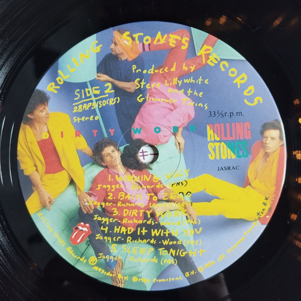 Винтажная виниловая пластинка LP Rolling Stones Dirty Work (Japan 1986) (Shrink)