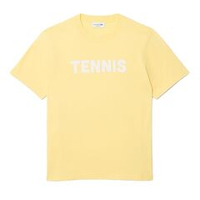 Теннисная футболка Lacoste Printed Cotton - pastel yellow