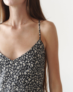 Slip Dress Black Flower