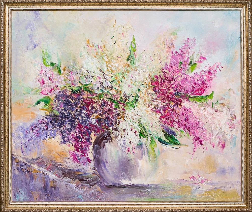 Картина маслом "Букет сирени" Огарева