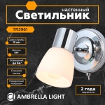 Накладной спот с выключателем TR3961 CH/FR хром/белый матовый E27 max 40W 118*105*200