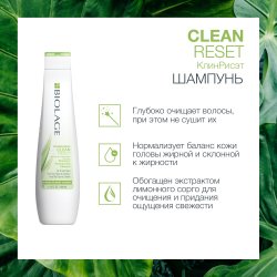 Matrix Biolage CleanReset Шампунь профессиональный, нормализующий, без парабенов, 250 мл