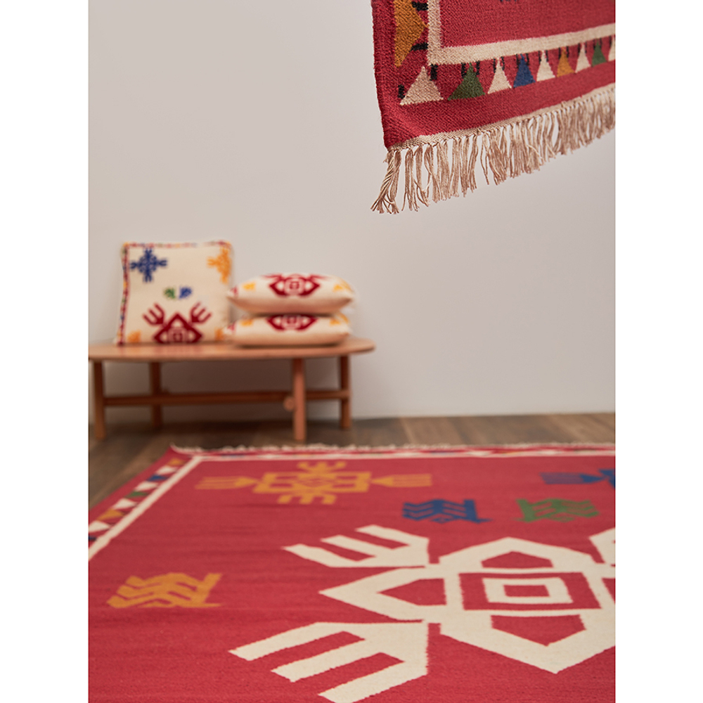 Ковер из шерсти по мотивам чувашских орнаментов 160х230см Tkano Cultural Heritage