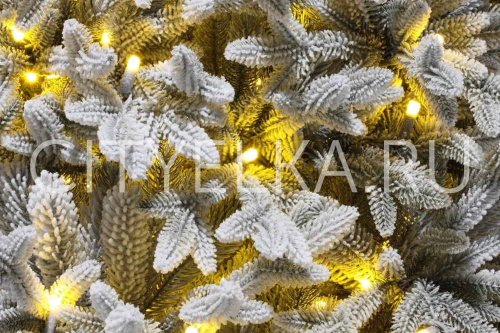 Ель искусственная интерьерная заснеженная световая "Эльга"