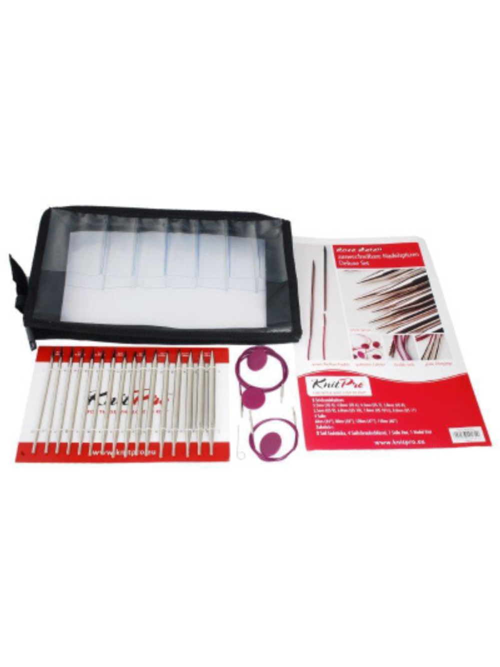 Набор съемных спиц Deluxe set,Nova metal (8 размеров) 10613 Knit Pro