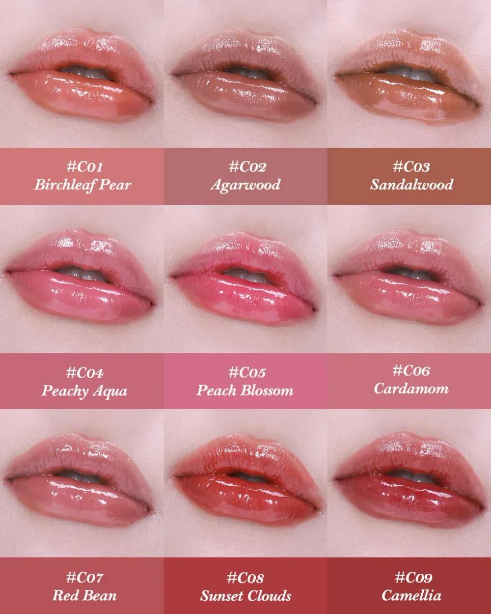 Блестящая помада Flower Knows Butterfly Cloud Collar Glossy Lipstick - C09 Camellia