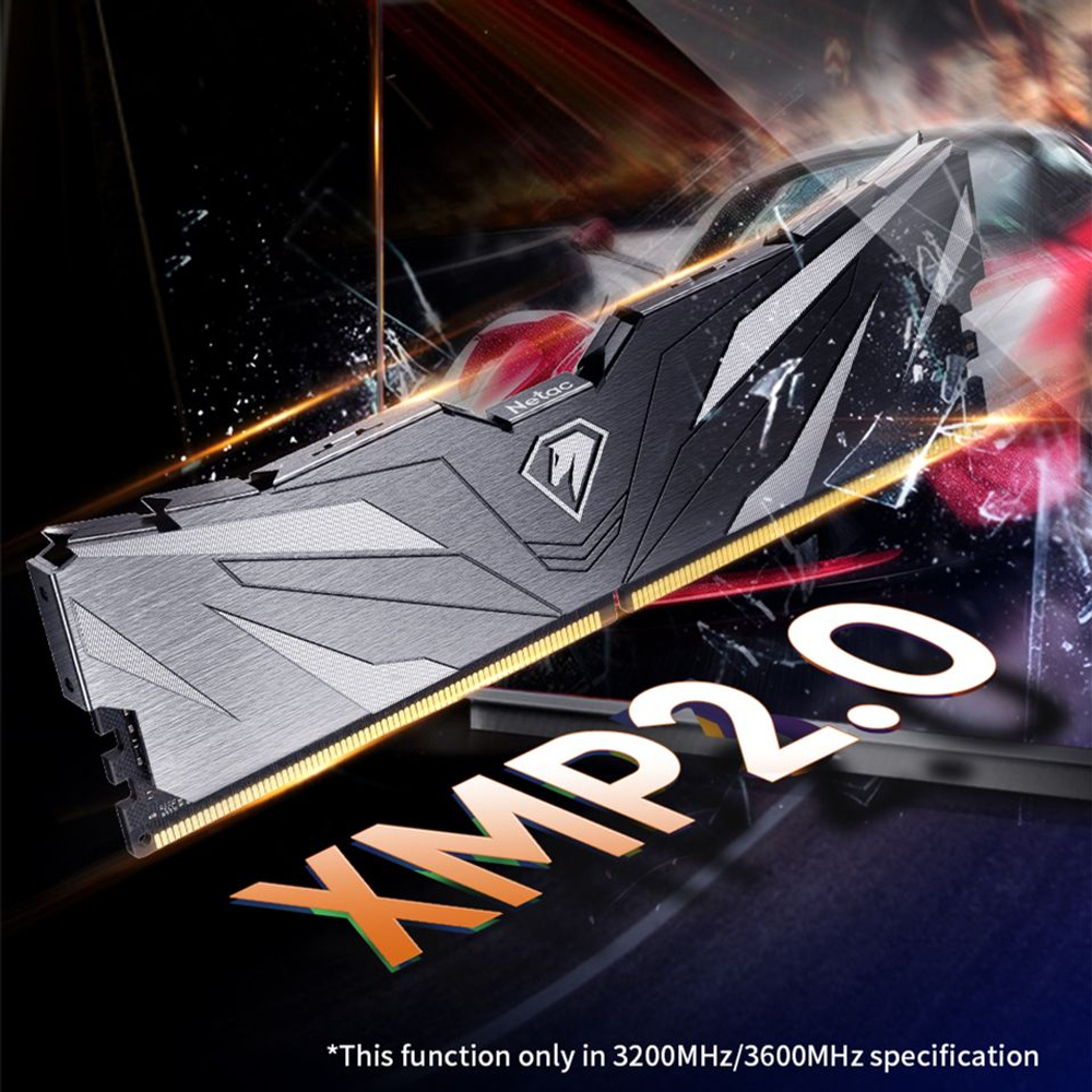 Память Netac Shadow II DDR4 32Gb (комплект 2x16Gb) 3200MHz, черная