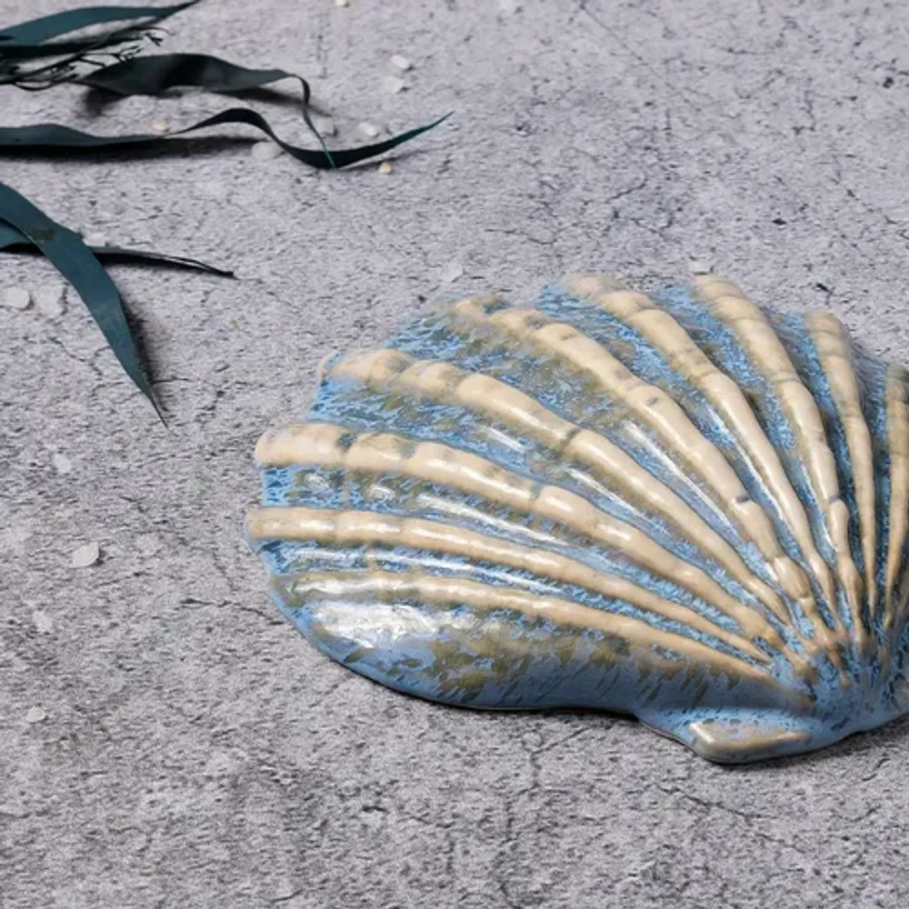 Блюдо для подачи 13*12,5 см h3 см емкость для закусок Shell Northern Blue Frutti di Mare P.L. [1]