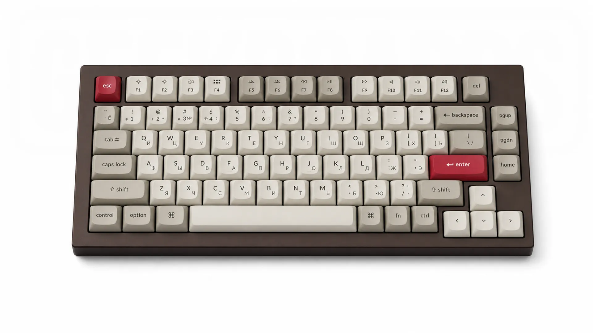 Кейкапы Retro OSA на коричневой клавиатуре — клавиатура в комплект не входит