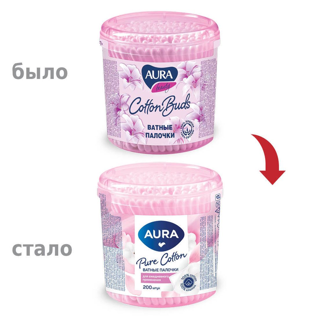 Ватные палочки стакан 200шт